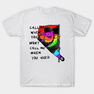 Gritty Rainbow Antifa Call Me Pride T-Shirt